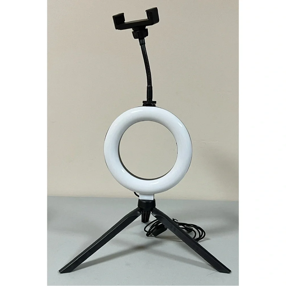 6” Studio Photography Streaming Ring-Light Tripod Collapsible Stand Phone Mount🪩